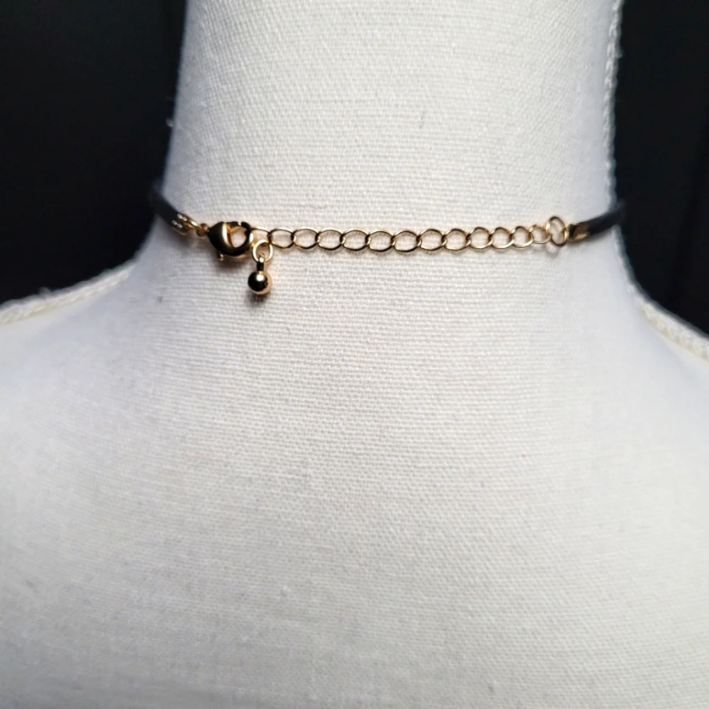 Set of 2 black choker necklaces